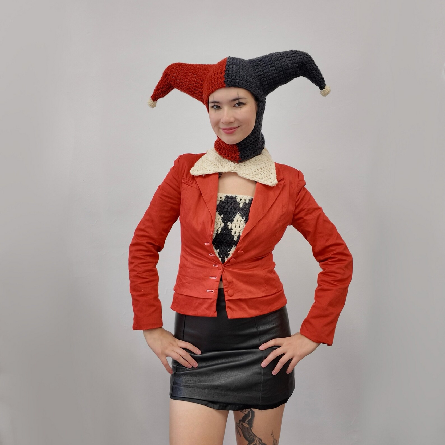 Harley Quinn Hat Crochet Pattern