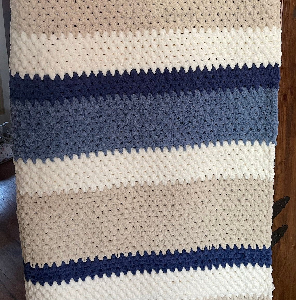 Cozy Meadows Style Striped Crochet Blanket Pattern