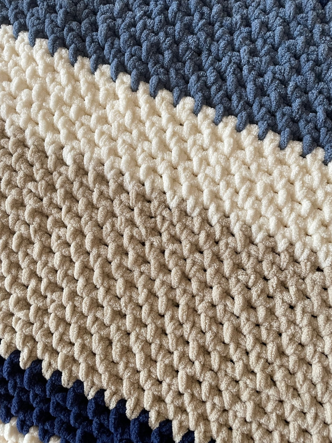 Cozy Meadows Style Striped Crochet Blanket Pattern
