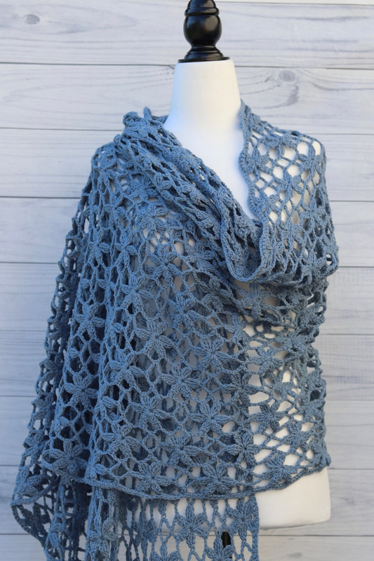 Orchid Shawl Crochet Pattern